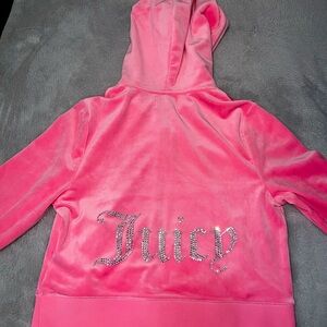 WOMEN'S JUICY COUTURE OG BIG BLING VELOUR ZIP-UP HOODIE
